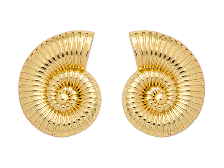 Серьги-гвоздики "Ракушка аммонита" 28,5мм