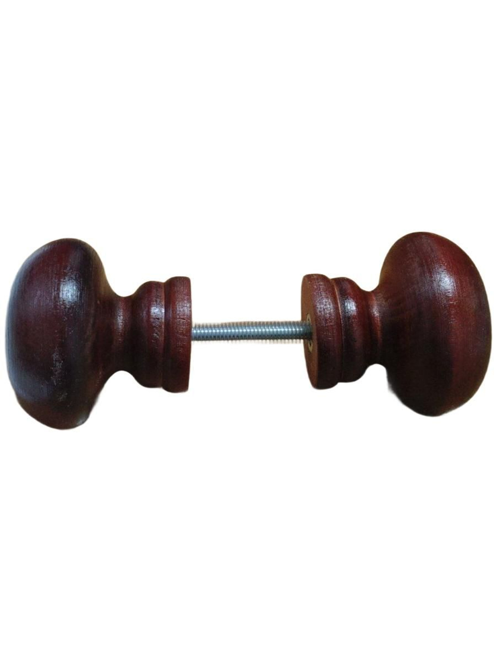 Ручка деревянная кнопка межкомнатная, для двери ( мокко) 60 мм