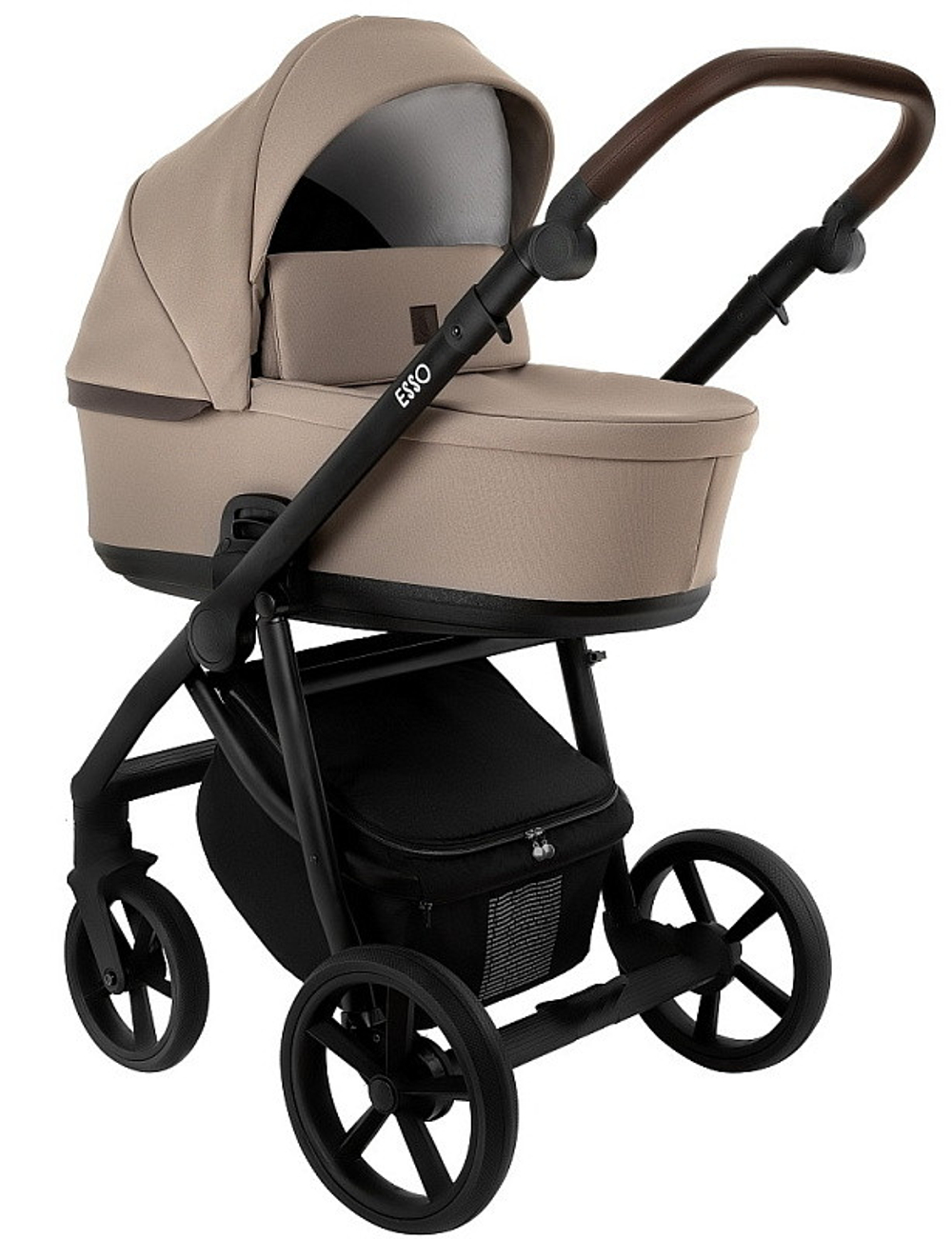 Детская коляска Roan Esso 3 в 1 с автокреслом Pituso Baesa Pro Black,Beige Canopy ESS110/1 Hazel/Black