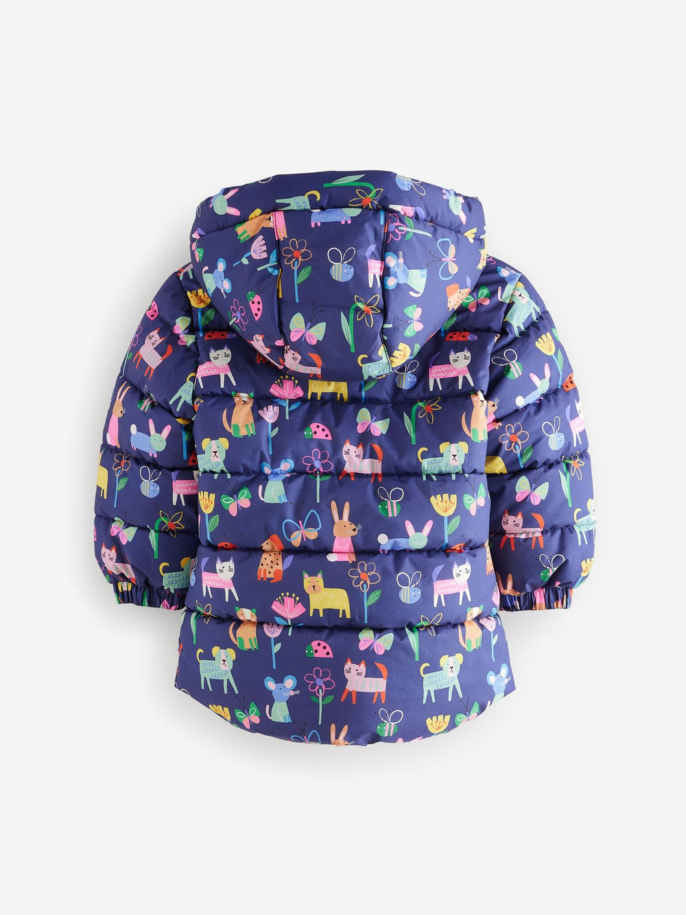 Куртка утепленная с капюшоном для девочки Next E25-318, Темно-синий