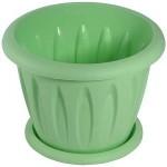 Горшок для цветов пластиковый 0,9л d-14см «Фелиция» с поддоном колор С102К