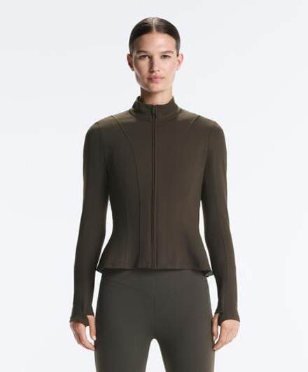 Oysho Куртка Evermove с баской, коричневый