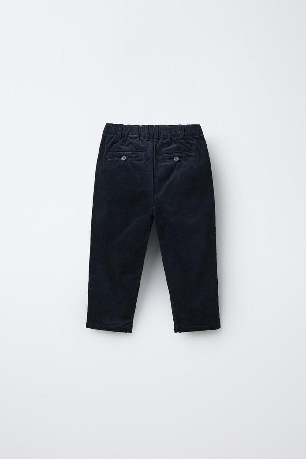 ZARA БРЮКИ КОСТЮМНЫЕ ВЕЛЬВЕТ, МОРСКОЙ СИНИЙ