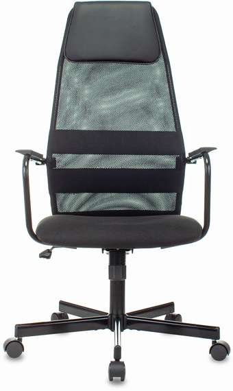 Кресло Бюрократ KB-5M черный TW-01 3C11 сетка/ткань с подголов. крестов. металл черный