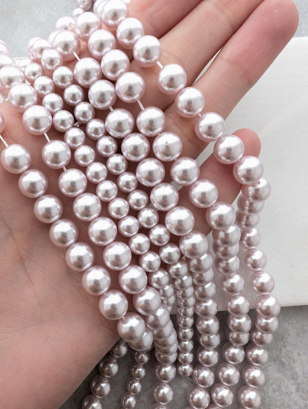 Жемчуг Майорка лилово-розовая