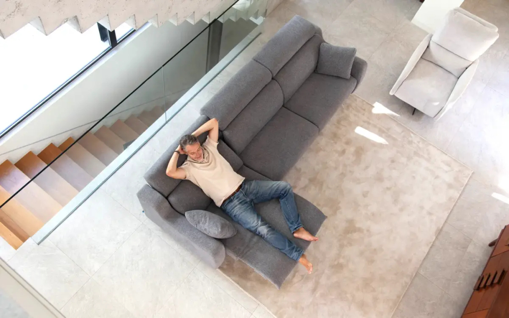 Угловой диван Berlin с реклайнером BV1+2MR+G2