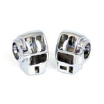 Корпусы пультов хром  96-13 FLHT/C, FLHX, FLTRX; 10-11 FLHXXX