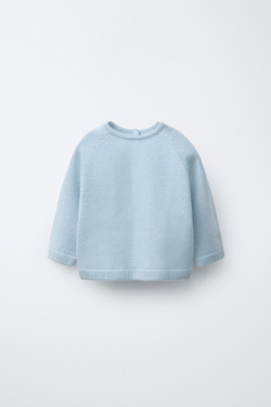 ZARA СВИТЕР ИЗ 100% КАШЕМИРА, ГОЛУБОЙ