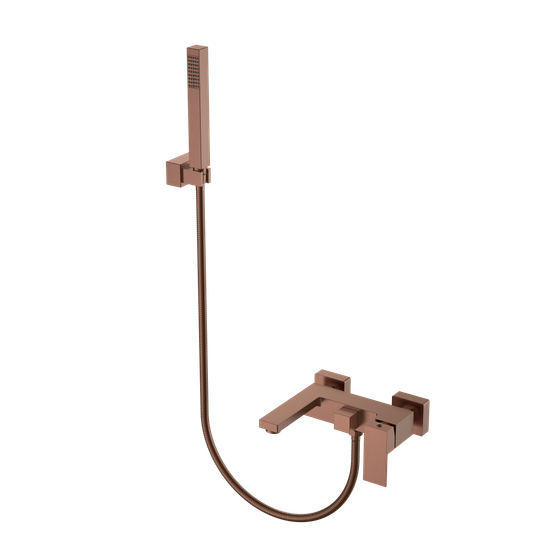 Смеситель для ванны с душем Qubic Brushed Bronze