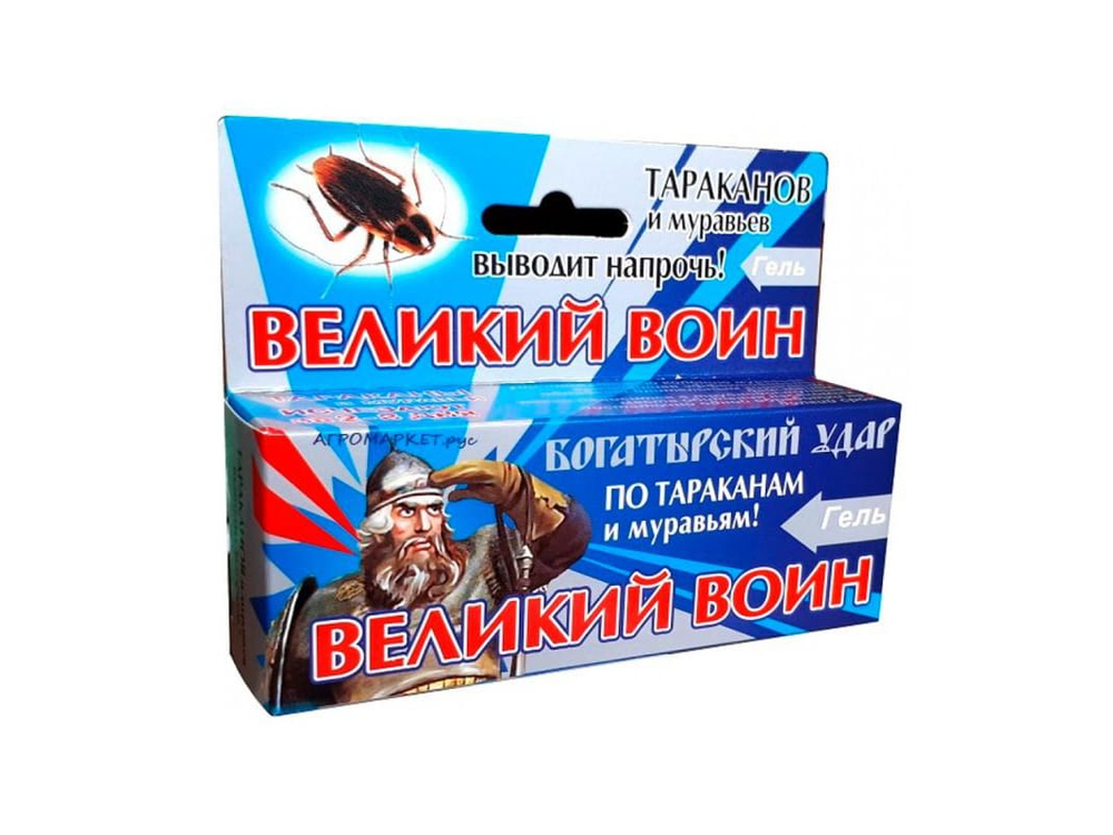 Гель-шприц Великий воин от тараканов 45гр (60шт/кор)
