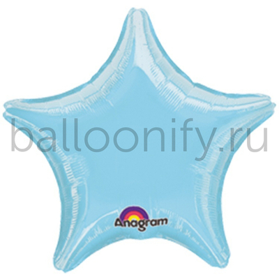 Фольгированная фигура, звезда, 19"/48СМ Пастель Blue