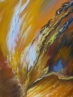 Картина маслом на холсте "Прозрачная волна" 80х80 см. Деревянный подрамник. Художник Наталия Осадчук