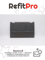 Верхняя панель с клавиатурой (топкейс) для ноутбука Lenovo Yoga C740-15IML 81TD раскладка - русская, с подсветкой, с фингерпринтом, тёмный (5CB0U43804), оригинал