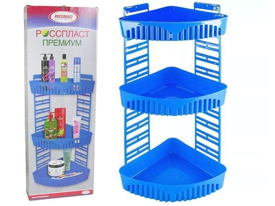 Полка угловая "Премиум" голубая