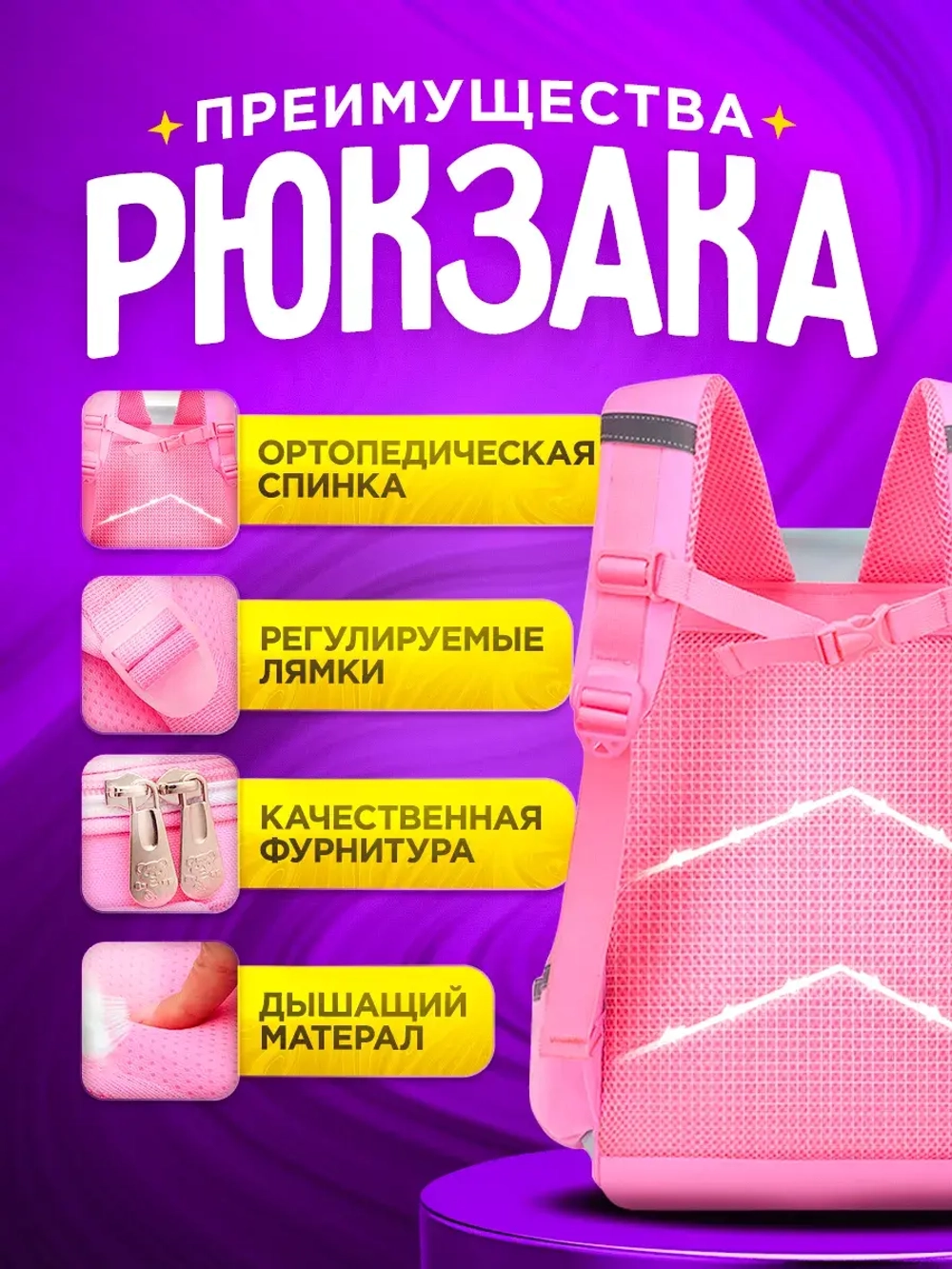 Рюкзак школьный единорог