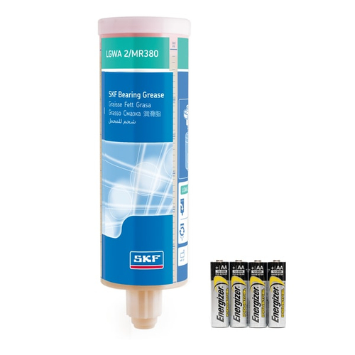 Refill cartridge grease filled, with battery for Electro-mechanical single point lubricant dispenser LGWA 2/MR380B