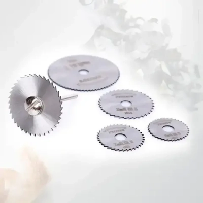 Набор отрезных дисков для гравера, насадка круг, 5 дисков и 1 адаптер