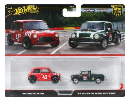 Hot Wheels | Premium | Car Culture | 2-pack | Morris Mini & '67 Austin Mini Pickup