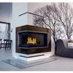 Каминная топка Kratki Oliwia/L/BS (угловое стекло слева) чугун