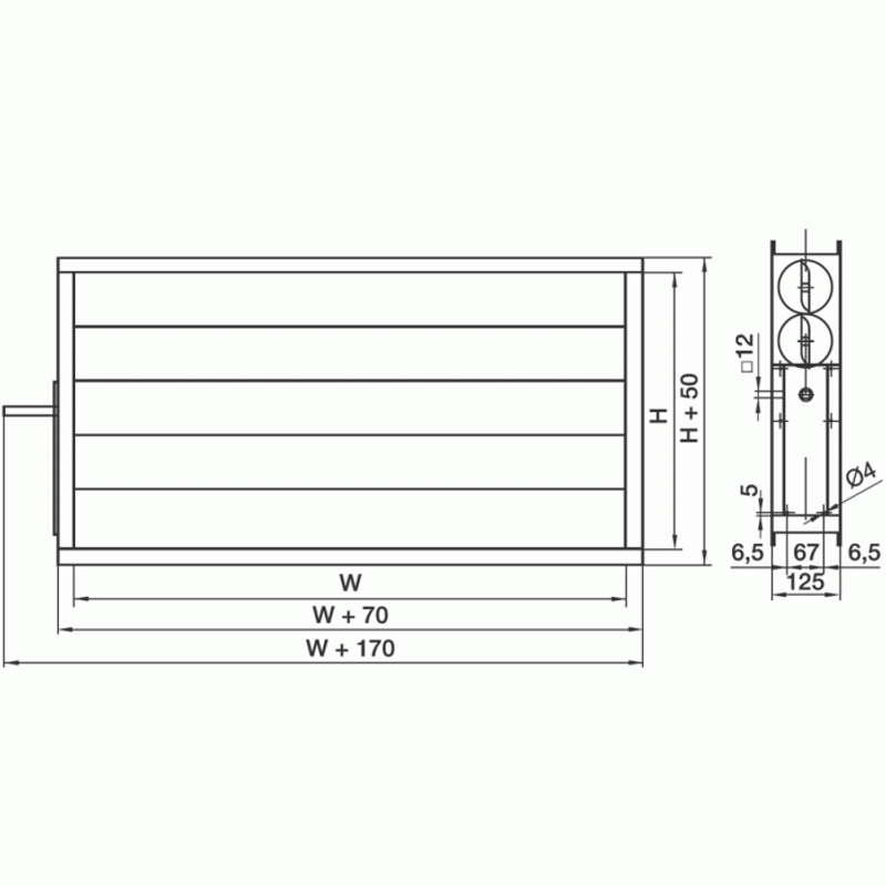Клапан воздушный с электроприводом GRUNER DRr 1000x500+227-230-08