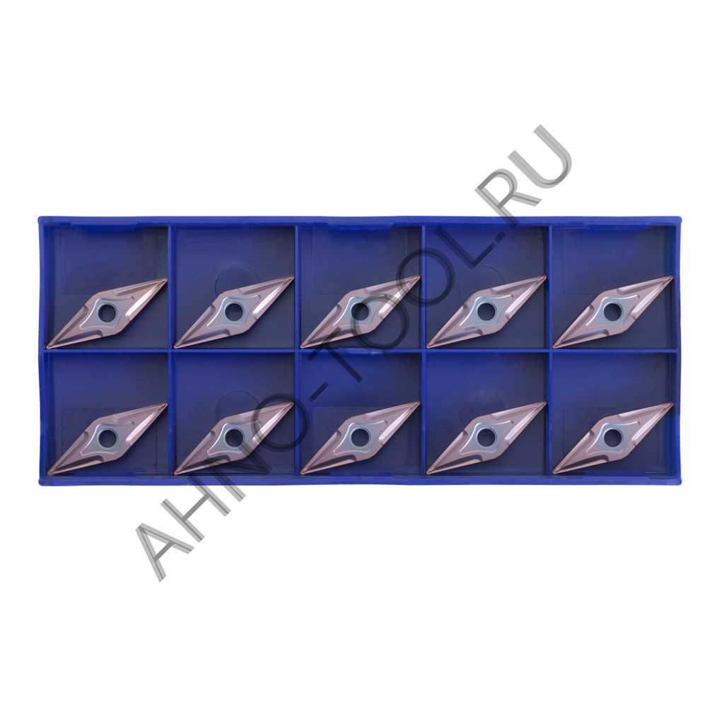 Пластина твердосплавная ISO VNMG160404-MFA APM20B AHNO по жаропроч. и нерж.стали, получистовая