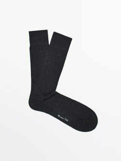 Massimo Dutti Носки в рубчик, маренго