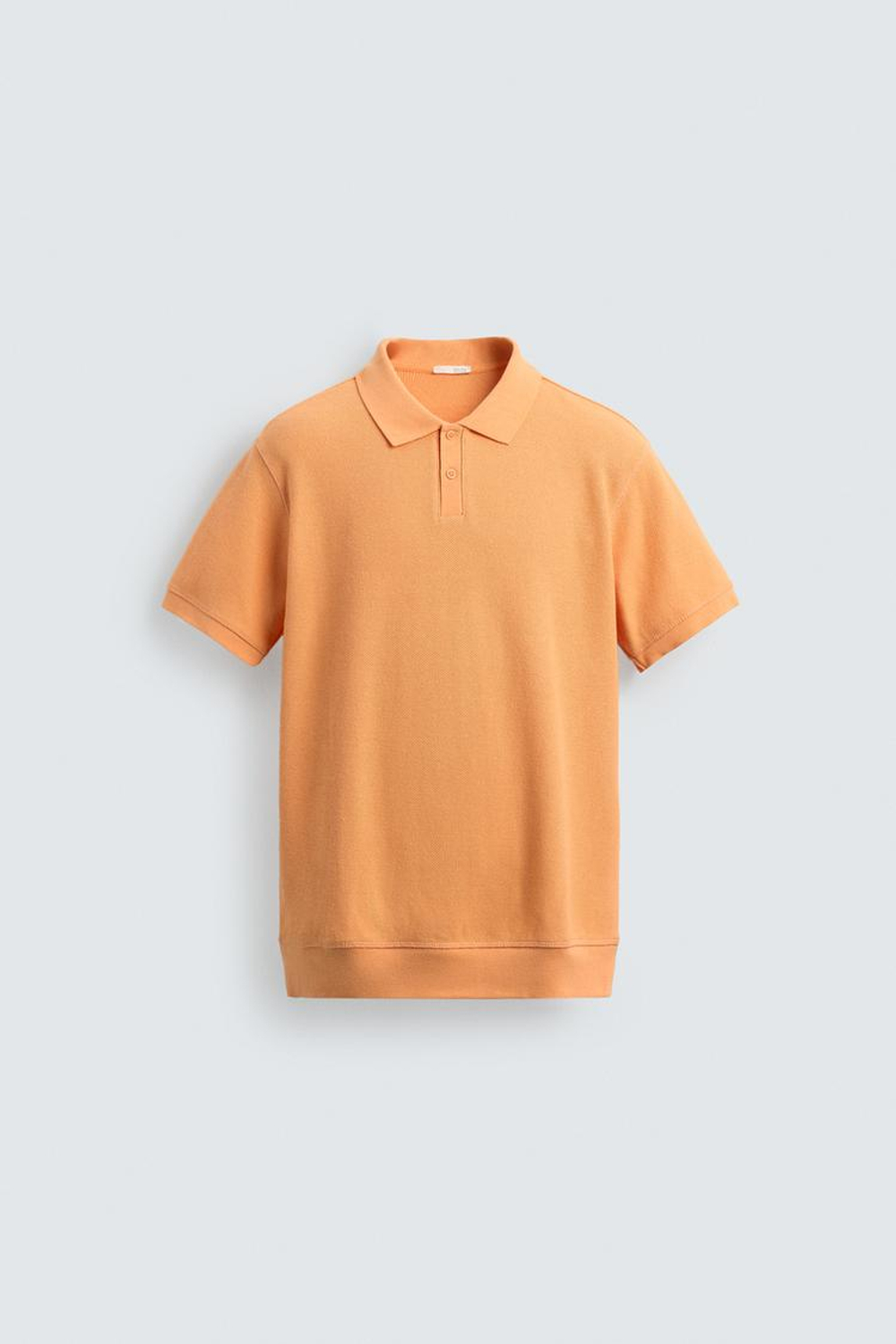 ZARA ПОЛО ПИКЕ REGULAR FIT, ОРАНЖЕВЫЙ