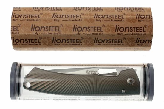 Складной нож Lion Steel "TISPINE" L/TS-1 BS c клинком из стали Uddeholm Elmax® SuperClean, рукоять титан