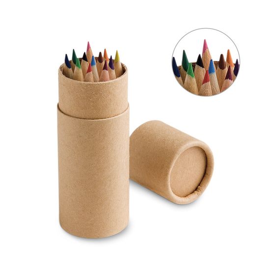 CYLINDER. Коробка с 12 цветными карандашами
