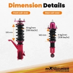 Комплект для автомобиля Honda Civic 2001 2002 2003 2004 2005 Adjustbale Height Shock Strut Red Coilovers lowering kit