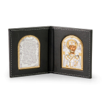 Складень карманный Николай Чудотворец с молитвой 95х105