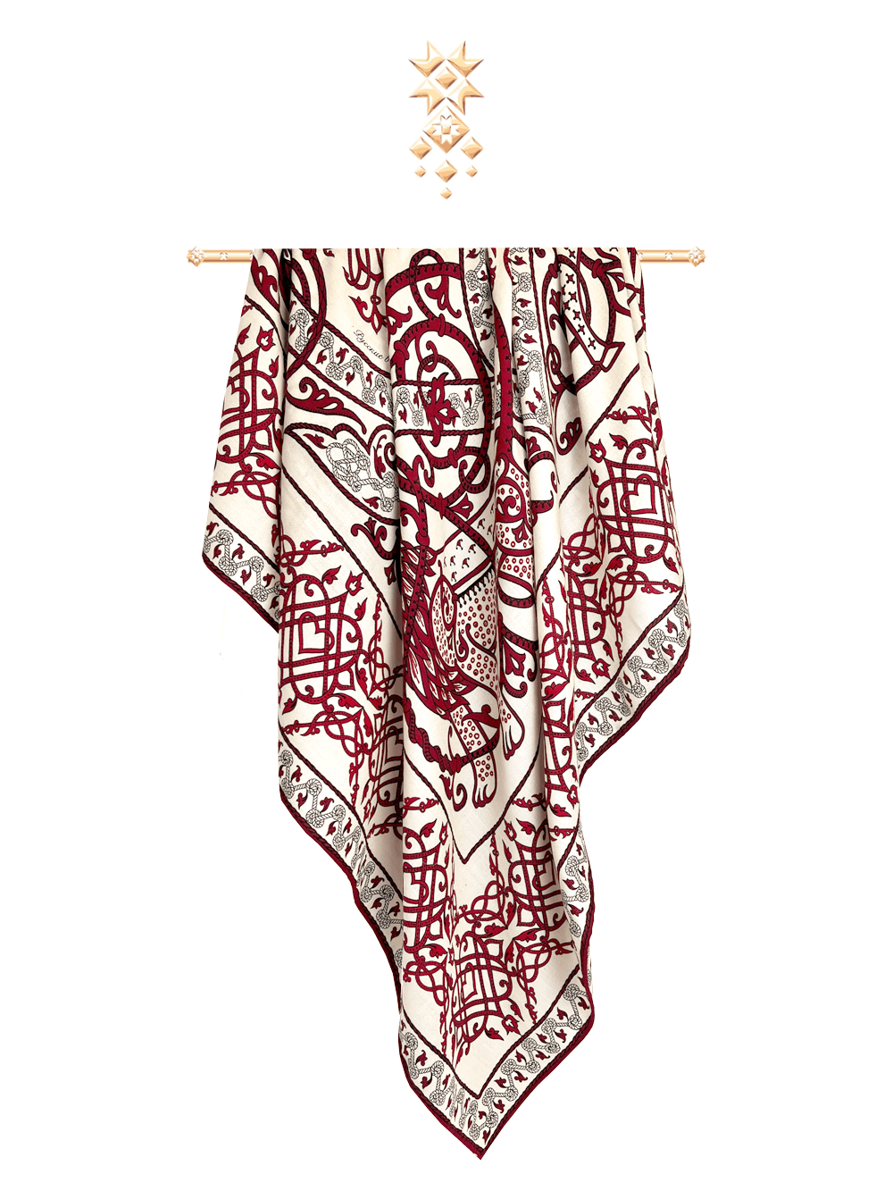 Шаль «Русское сердце», 100% шерсть