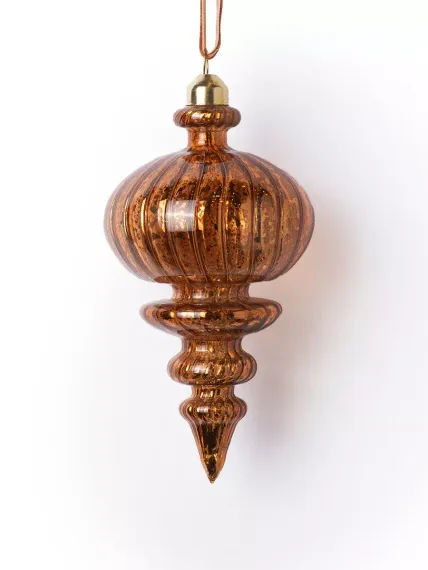 Винтажное стеклянное украшение-амариллис Сокровище Балтики 8*15 см., Karlsbach (14553)