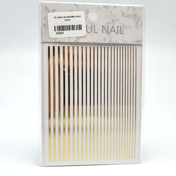 3D ленты для дизайна ногтей, золото