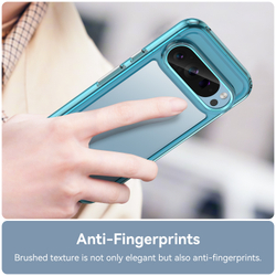 Чехол с мягкими рамками бирюзового цвета для Google Pixel 9 Pro, увеличенные защитные свойства