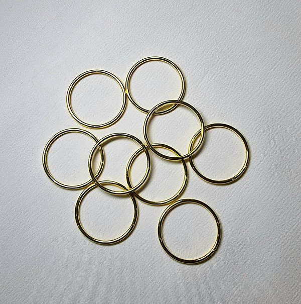 Кольцо золото 25 мм