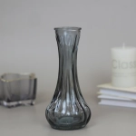 Ваза стеклянная «Муза» 4*16см графит