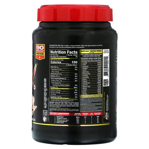 ALLMAX, Isoflex, чистый изолят сывороточного протеина, со вкусом коры перечной мяты, 907 г (2 фунта)