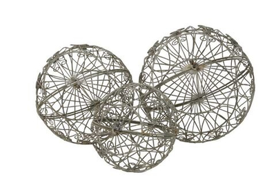 Набор из 3-х декоративных жардиньерок "Ажурный шар" 24см/ 30см / 35см