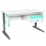 Растущая парта Дэми СУТ 25 с навесной тумбой (1200×610 мм)