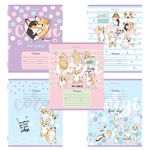 Тетрадь 12 л. BRAUBERG, клетка, обложка картон, "КОРГИ", 106460, 5шт