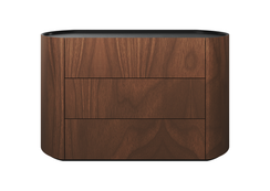 Комод Lagom 3 ящика ширина 120 см (орех, черный)