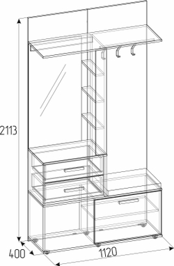 Шкаф МЦН Nature 70, дуб крафт