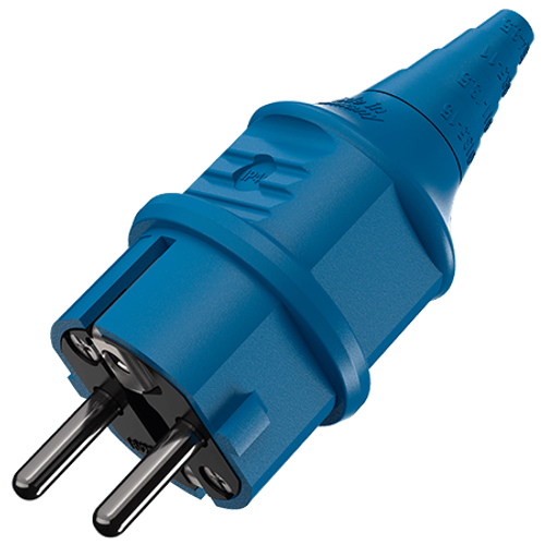 MENN Вилка кабельная №10838 16A 2P+E 230V IP44 (синий) SCHUKO