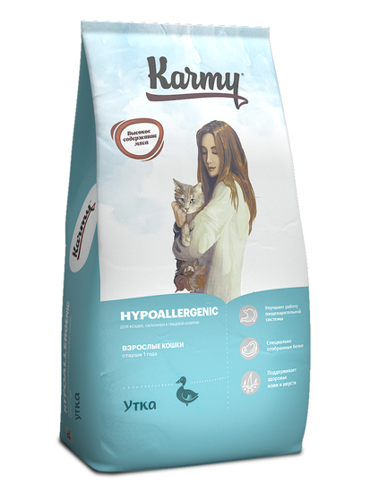 Karmy Гипоаллергенный Утка Корм для кошек, склонных к пищевой аллергии