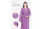 Халат вафельный Home One с кантом сирень 44