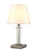 Настольная лампа Crystal Lux NICOLAS LG1 NICKEL/WHITE
