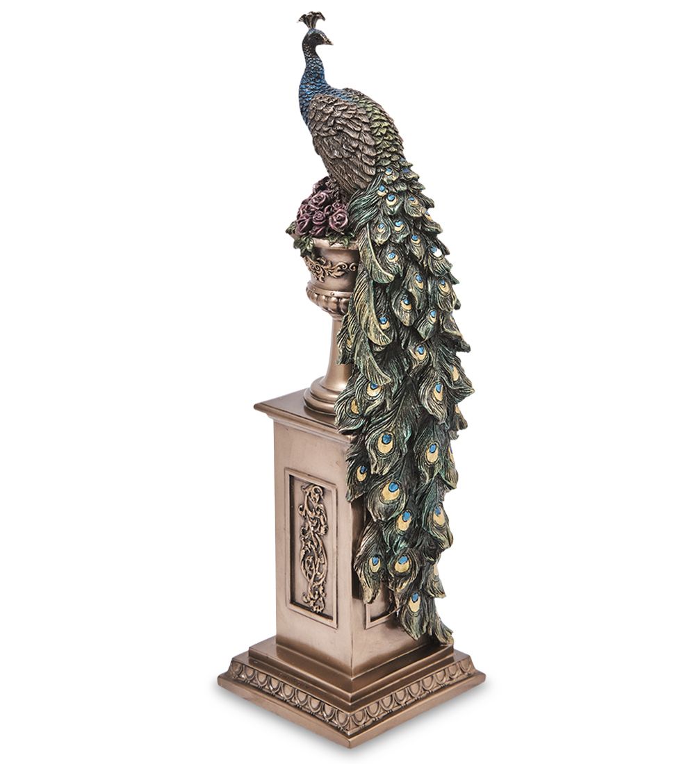 Veronese WS-1335 Статуэтка «Павлин на колонне»