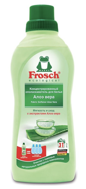 Frosch Концентрированный ополаскиватель для белья (Алое Вера), 0,75л