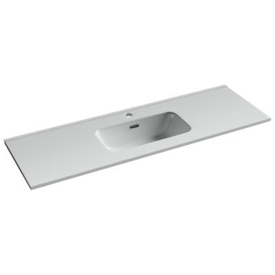 CN7028 Раковина мебельная накладная Compact 1210x395x170, цвет белый